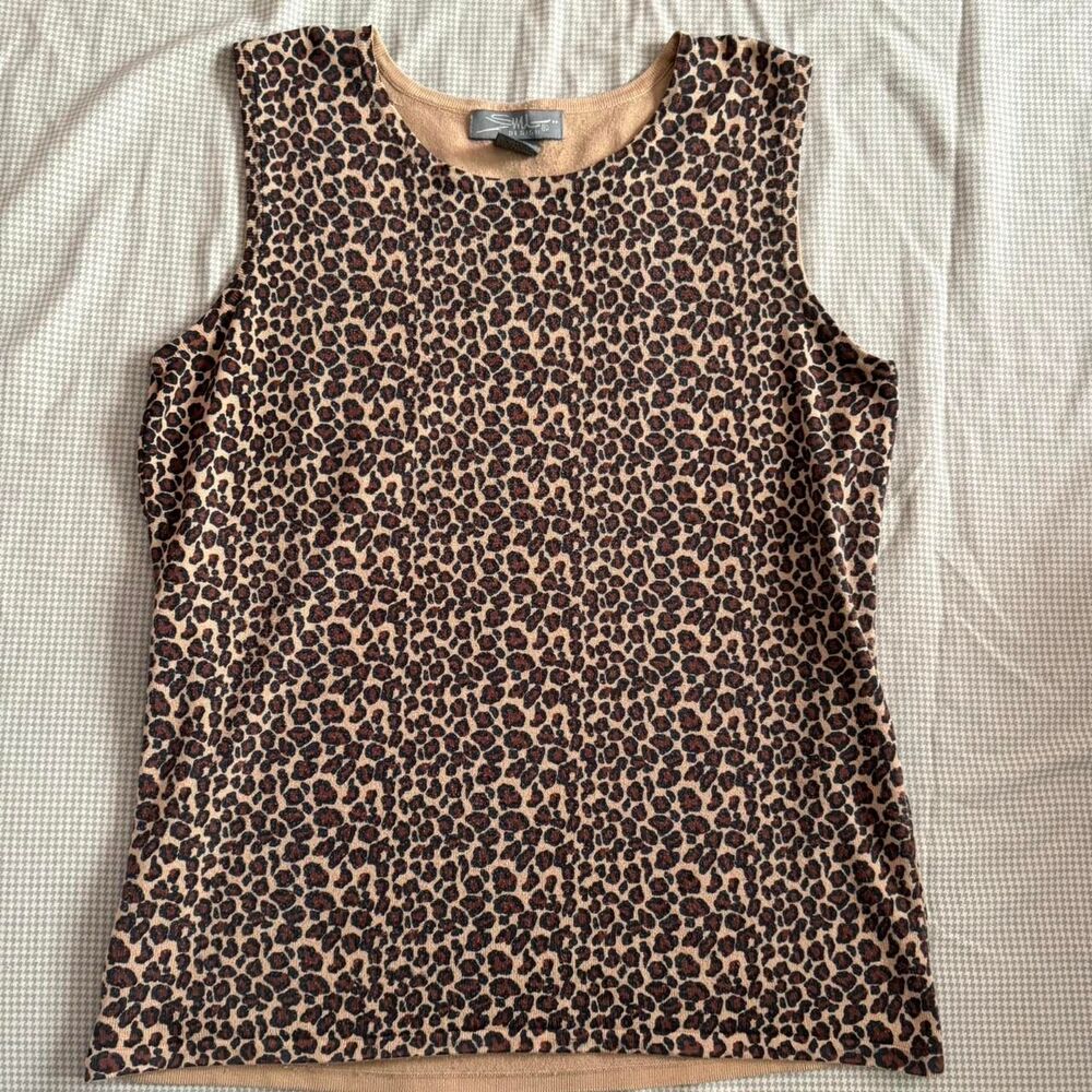 Sml design Women's Brown and Tan tank top